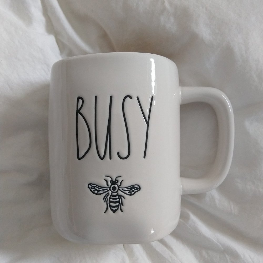 Rae Dunn Busy Bee Coffee/Tea Mug Yellow Interior